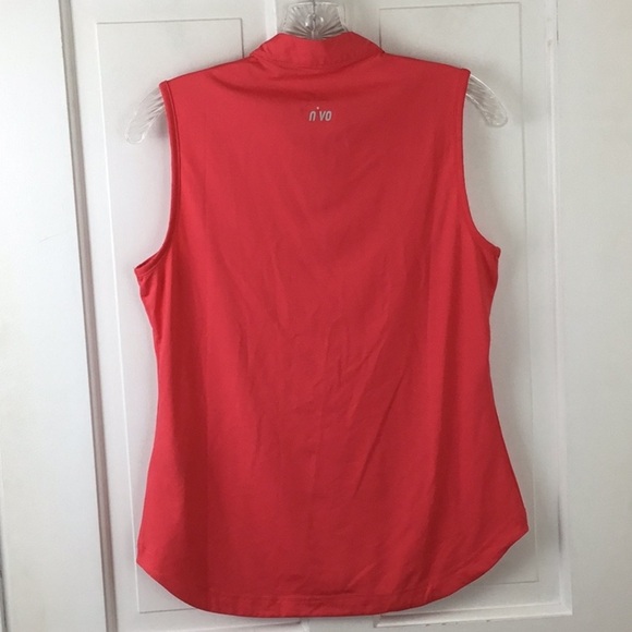 NIVO Sport Golf Top Coral 1/4 zip Sleeveless Size S - Picture 4 of 5